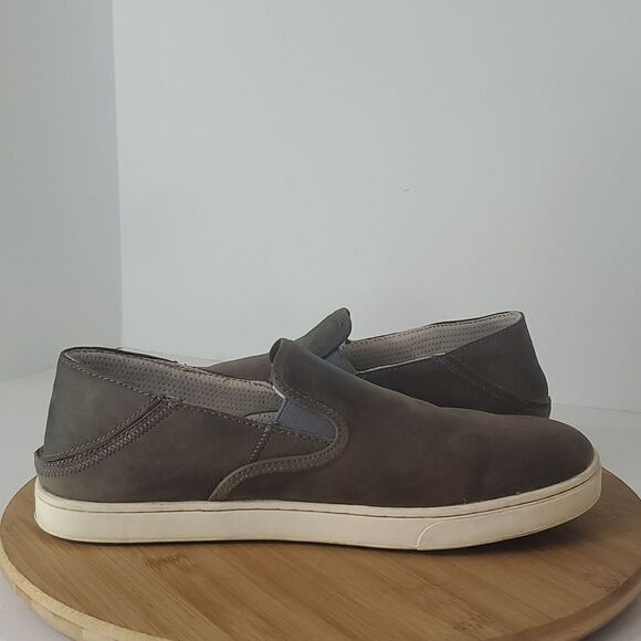 OluKai Kahu 'ILI Drop Heel Leather Men's Slip-On Shoes Size 9 - Picture 9 of 11